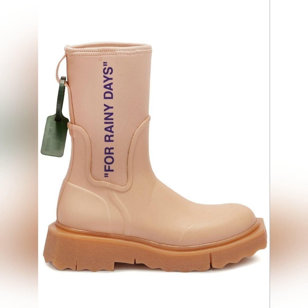 Off- White graphic-print ankle boots